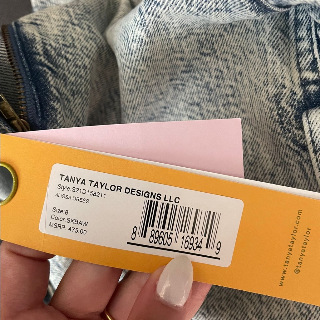 Tanya Taylor Denim Dress Size 8 Brand New Tags Still On